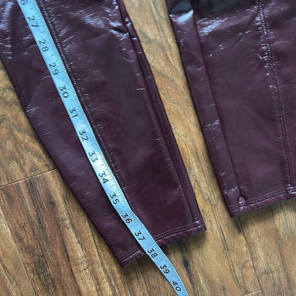Spanx Burgundy Faux Leather Leggings - Picture 6 of 7